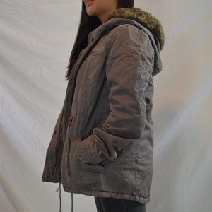 h & m sherpa-lined parka